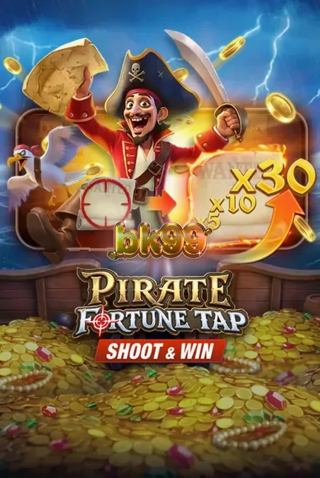 Pirate Fortune Tap গেমের জলদস্যু থিমযুক্ত ইন্টারফেস এবং শুটিং মেকানিক